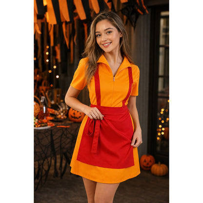 Carnival Waitress Costume with Apron for Halloween lifestyle view