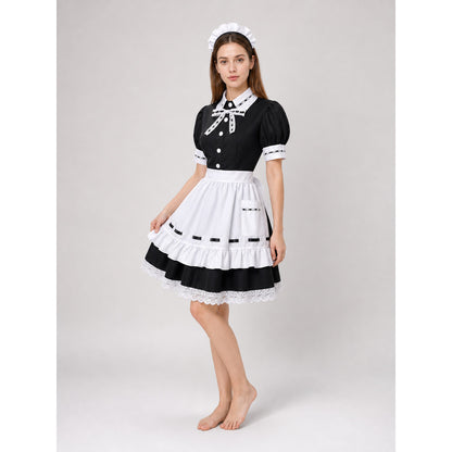 Black-and-White Maid Costume with Apron and Accessories Costume Accessories detail