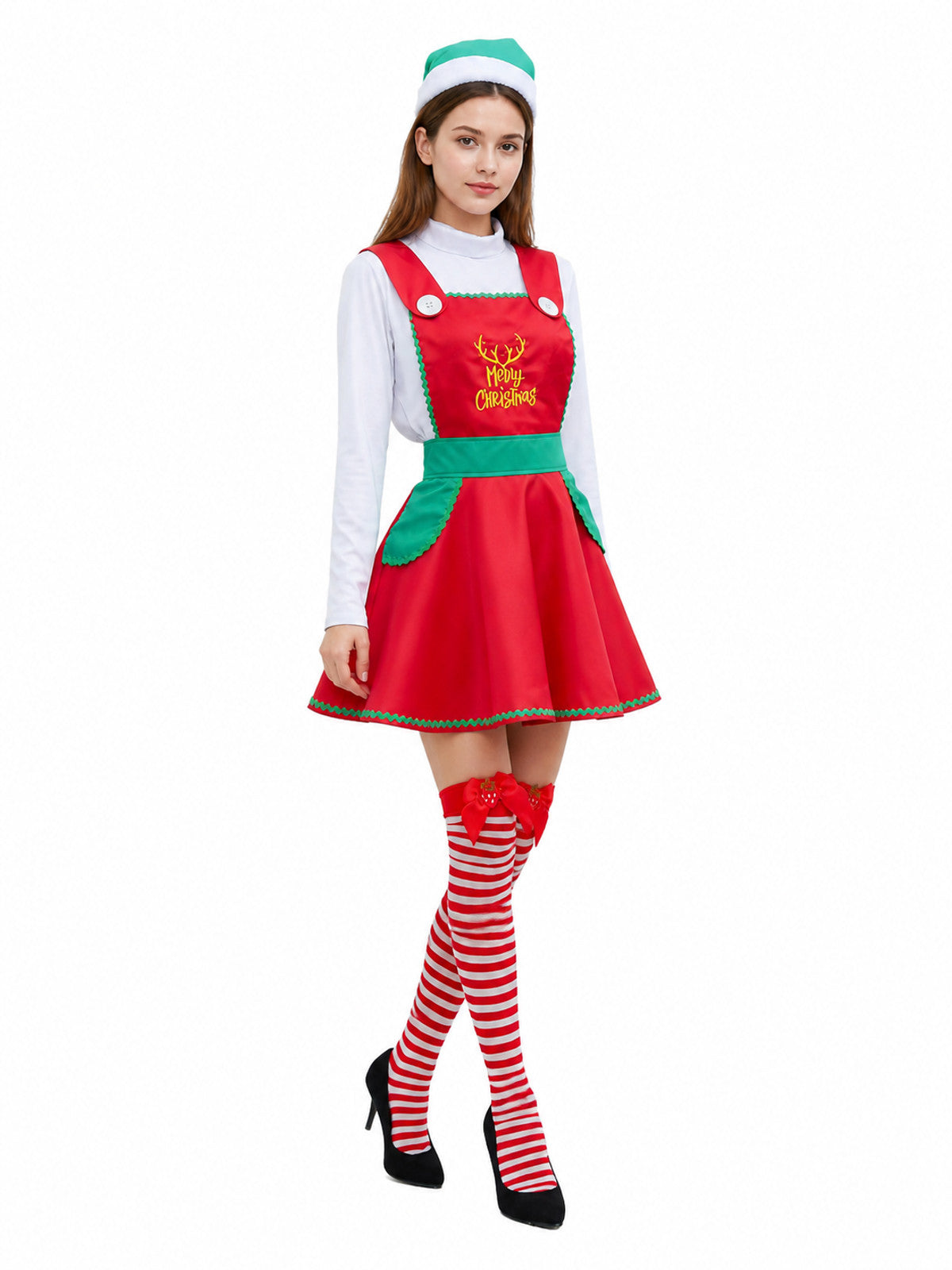 New Year's Costume with Hat, Deer Dress Costume Dresses detail