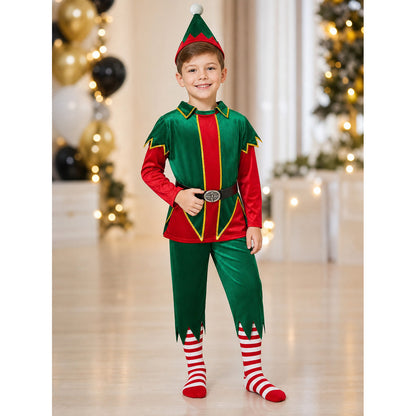 Christmas Elf Costume with Hat and Belt lifestyle