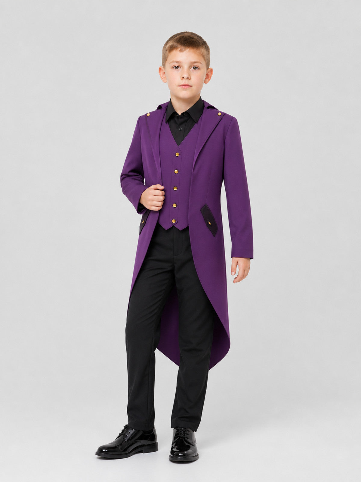Tailcoat jacket with tails, long sleeves, and lapels product detail