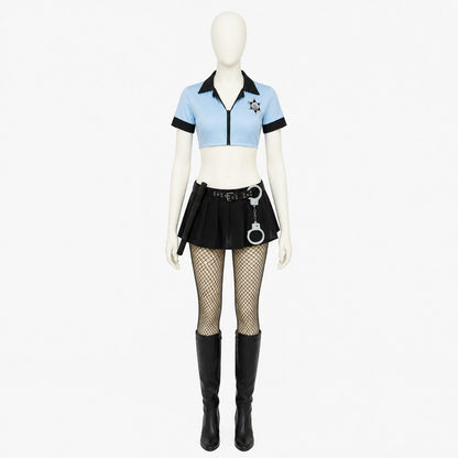 Police Costume with Short Blouse and Skirt Costumes detail