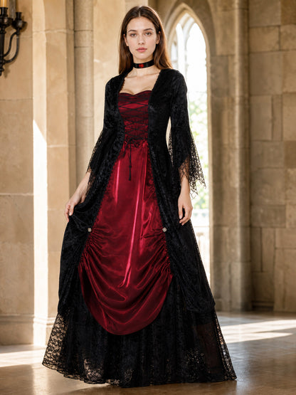 Gothic Vampire Halloween Dress with Choker lifestyle view