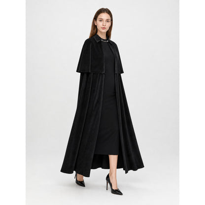 Black Carnival Cape with High Collar lifestyle