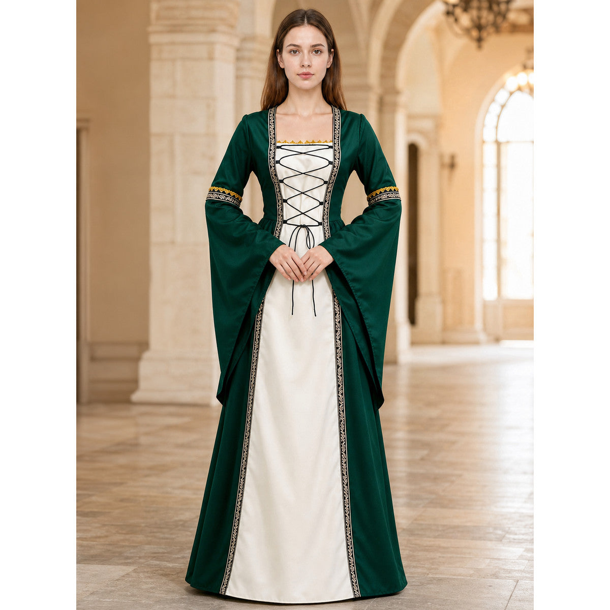 Medieval Renaissance-Style Costume Dress