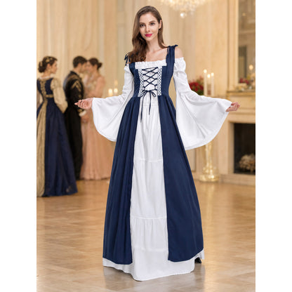 Retro Stage Dress with White Sleeves