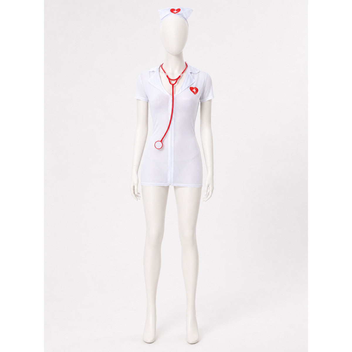 Healthcare Worker Costume for Cosplay, White with Red Cross