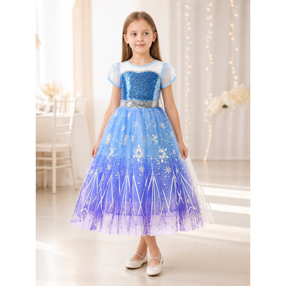 Princess Costume with Snowflakes for Halloween