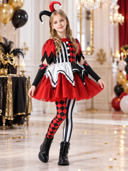 Children's Jester Costume with a Full Skirt lifestyle view
