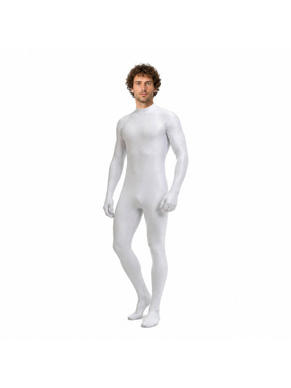 White Jumpsuit with Attached Gloves and Socks