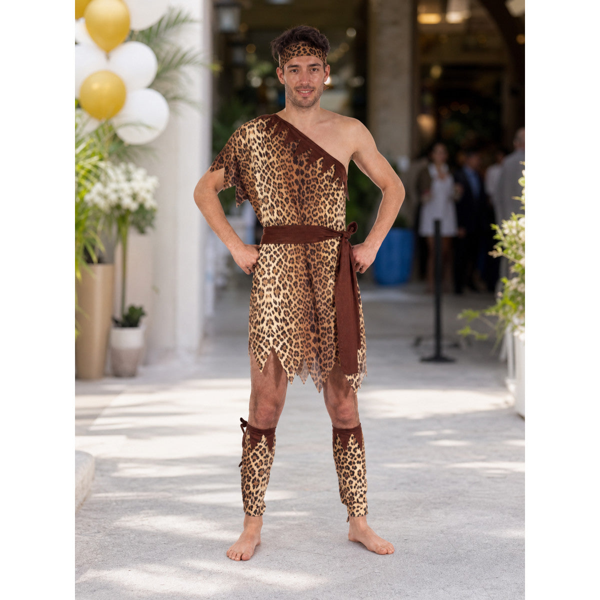 Primitive Man Costume with Leopard Print lifestyle