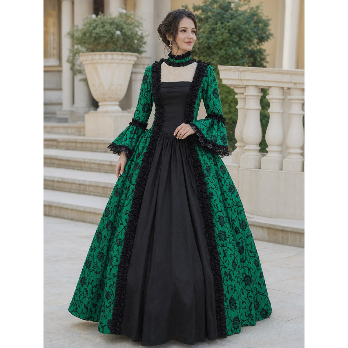 Gothic Victorian-Style Dress for Celebrations lifestyle view