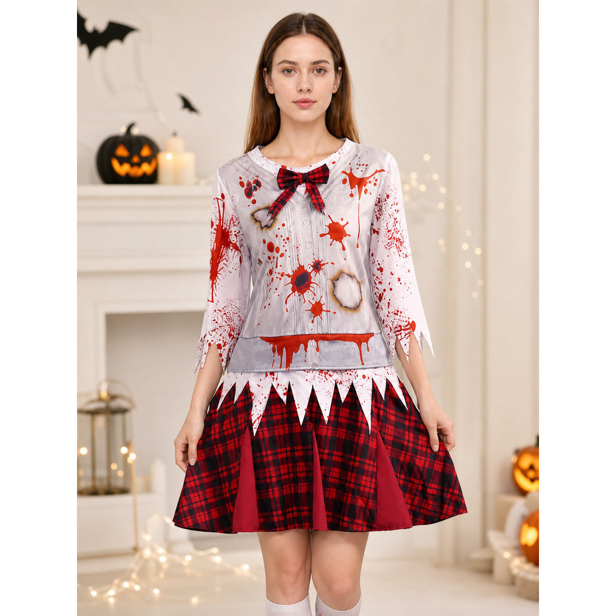 Halloween Blood-Splatter Costume Dress lifestyle view
