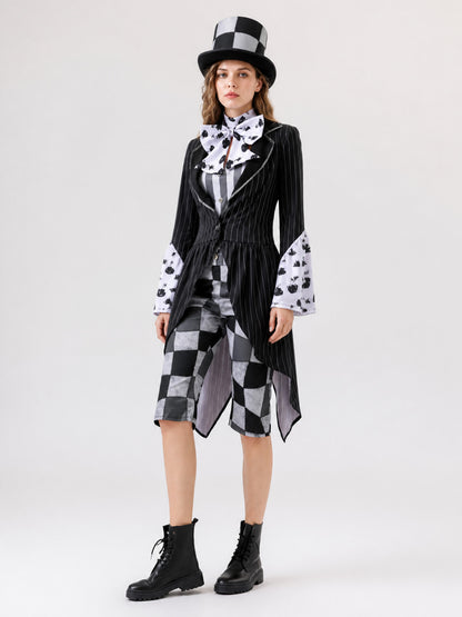 Cosplay costume with tailcoat jacket and plaid shorts Costumes detail