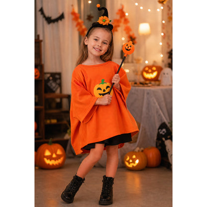 Children's Halloween Pumpkin Costume Set lifestyle view