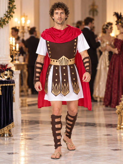 Ancient Warrior Costume with Tunic and Cape lifestyle view