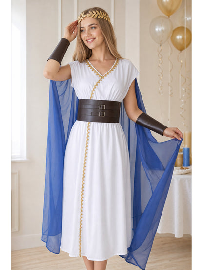 Ancient Greece Carnival Costume with Cape and Wreath