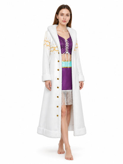 Robin Cosplay Costume with Fur Trim