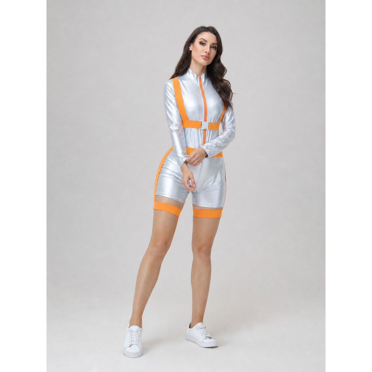 Silver astronaut costume for cosplay lifestyle