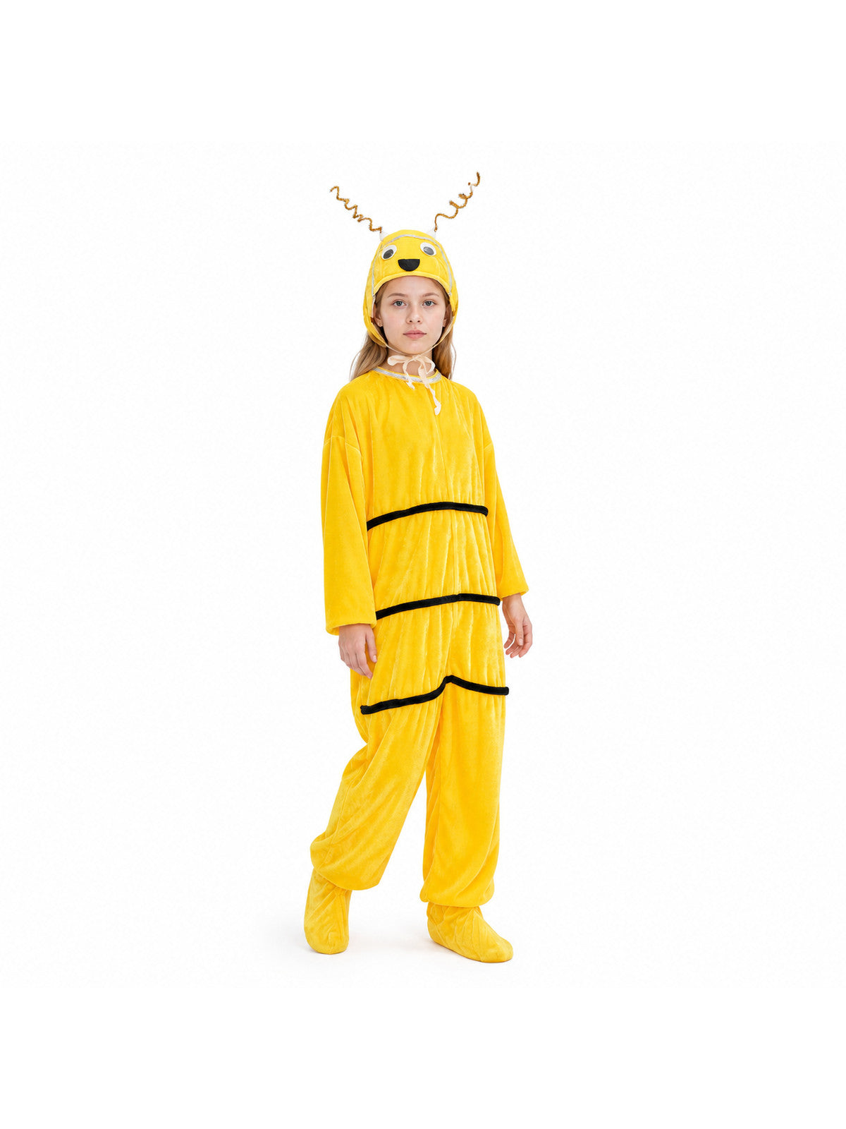 Bee Costume with Antennae and Black Stripes