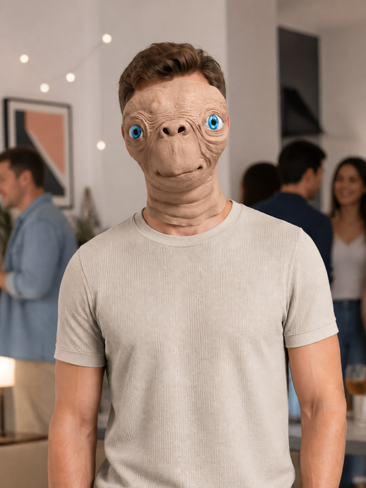 Alien Carnival Mask for Halloween and Cosplay lifestyle view