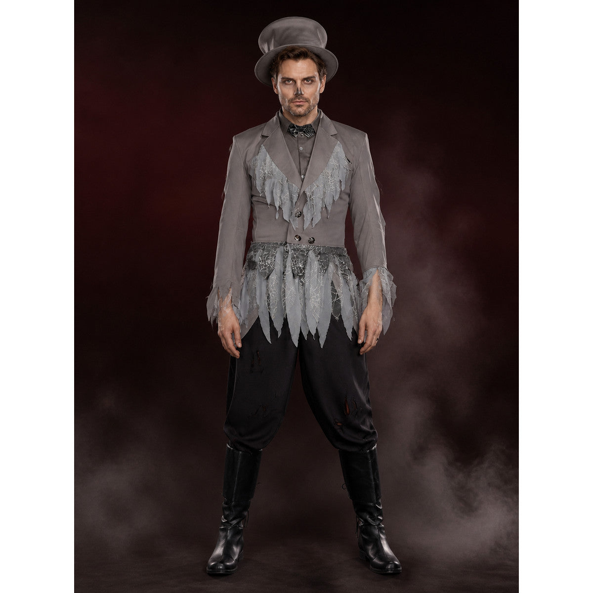 Adult Wizard Costume Set, Gothic Distressed Suit-Style Outfit main product view