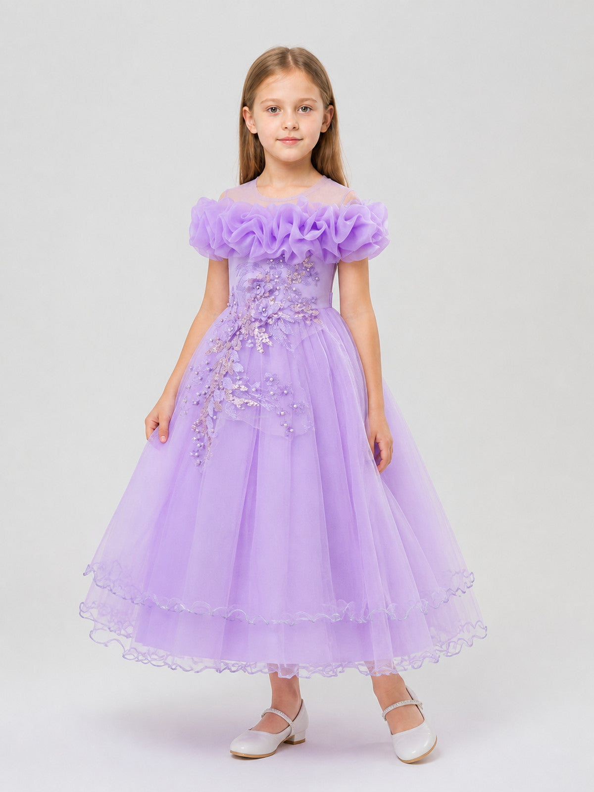 Light Purple Princess Dress with Full Skirt Costume Dresses detail