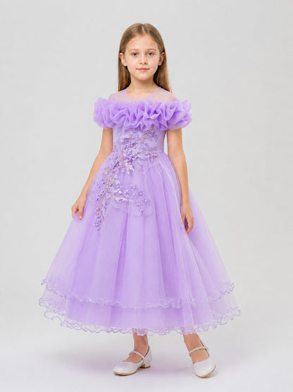 Light Purple Princess Dress with Full Skirt Costume Dresses detail