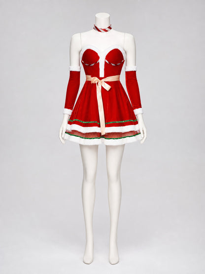Christmas Carnival Dress with a Full Skirt