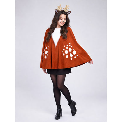 Reindeer Costume with Cape and Antler Headband