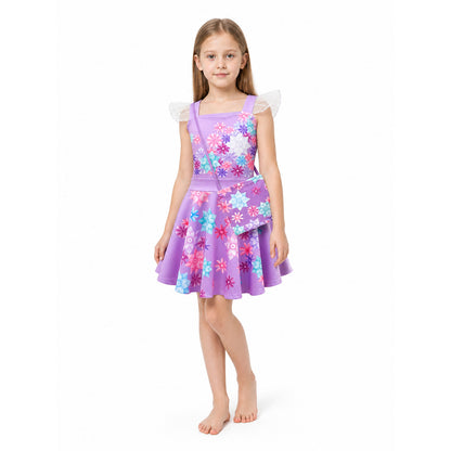 Floral Print Halloween Dress Costume Dresses detail