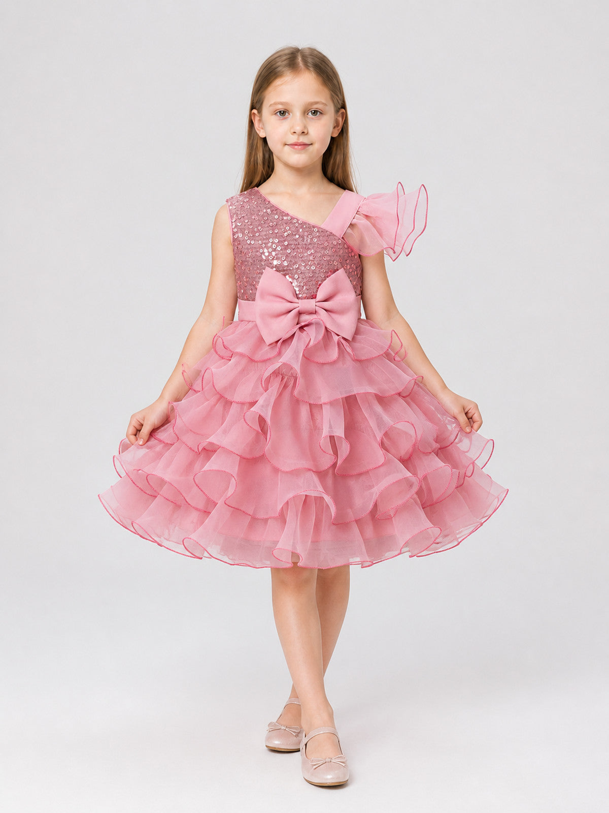 Princess Dress with Sequins, Bow, and Full Skirt Costume Dresses detail