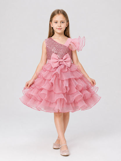 Princess Dress with Sequins, Bow, and Full Skirt Costume Dresses detail