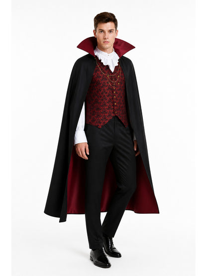Cosplay Costume with Cape, Vest, and Pants Costume Capes detail