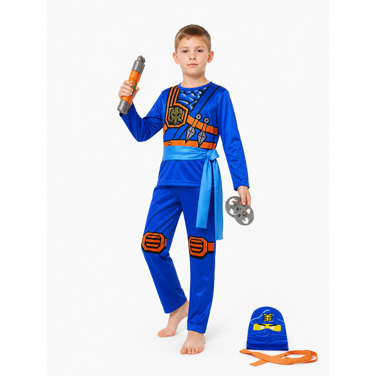 Ninja Jumpsuit with Mask for Parties Costume Masks detail