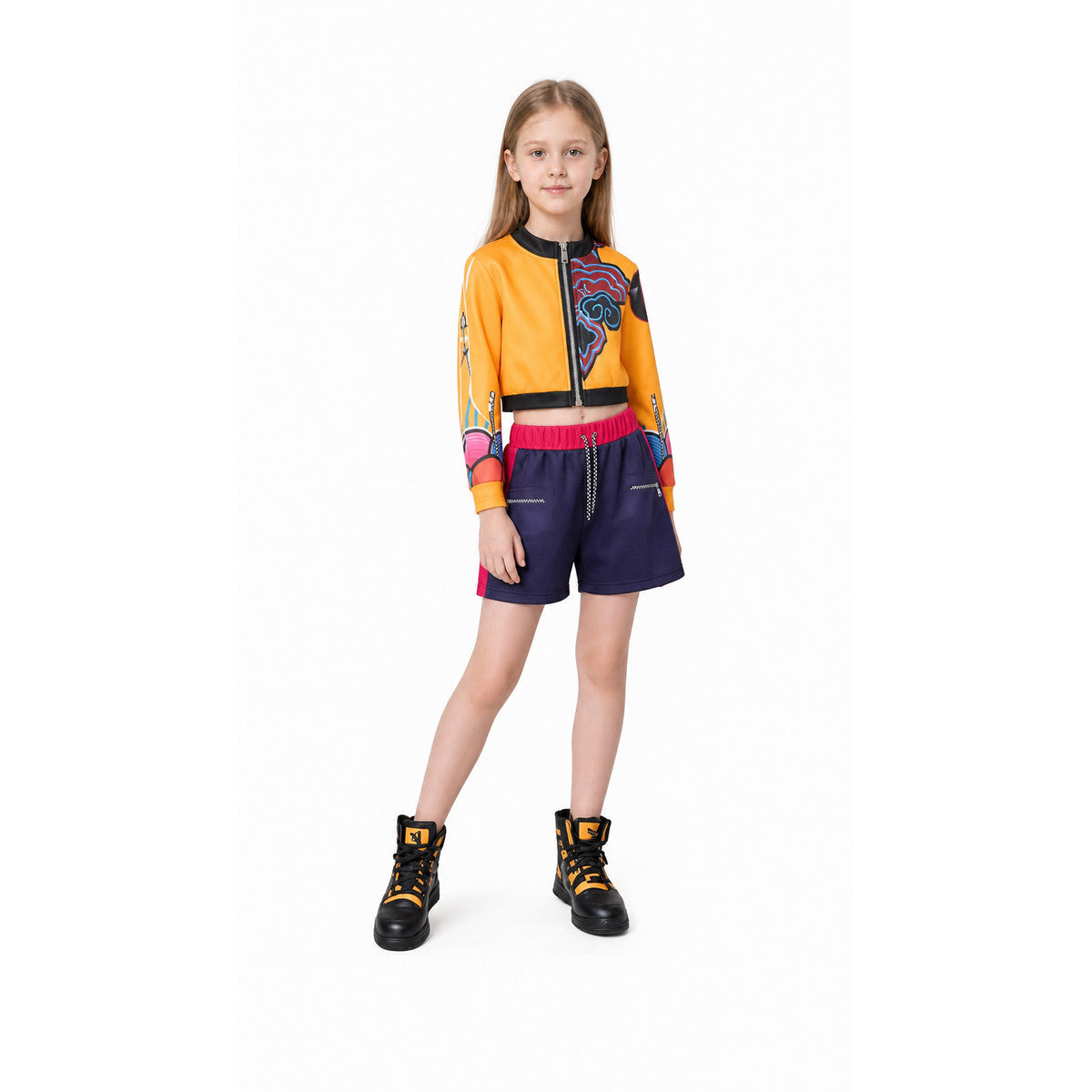 Stage Costume: Jacket and Shorts with Multicolor Print Costumes detail