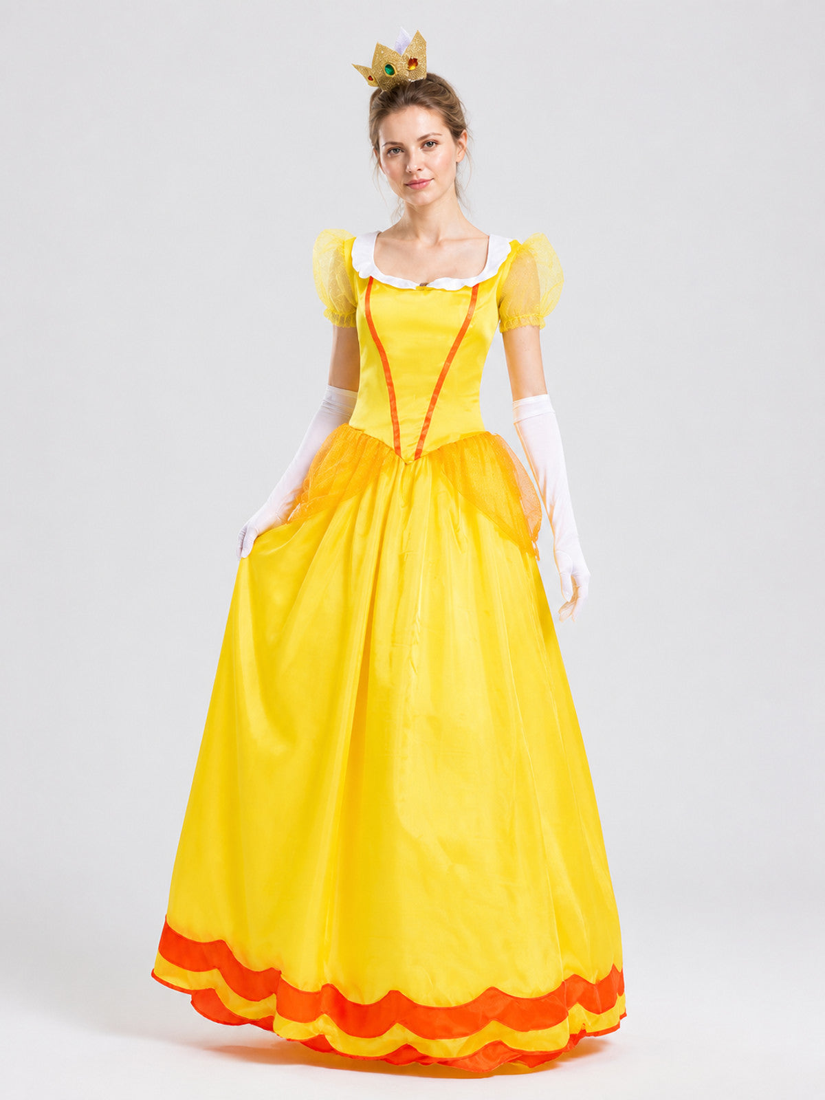 Princess Peach Halloween Costume, S-XXL