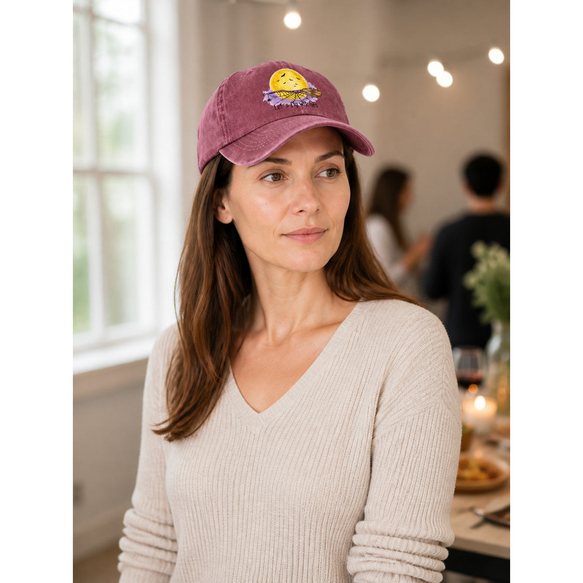 Halloween Witch-Themed Carnival Baseball Cap lifestyle view