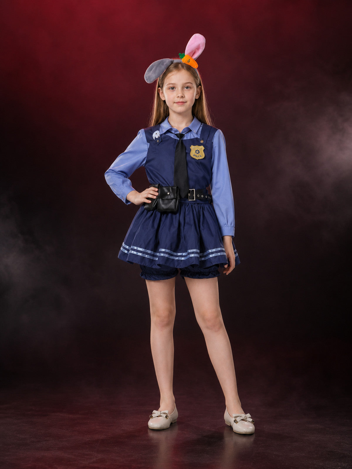 Women's Judy Hopps Rabbit Police Officer Costume Dress, Zootopia Outfit main product view