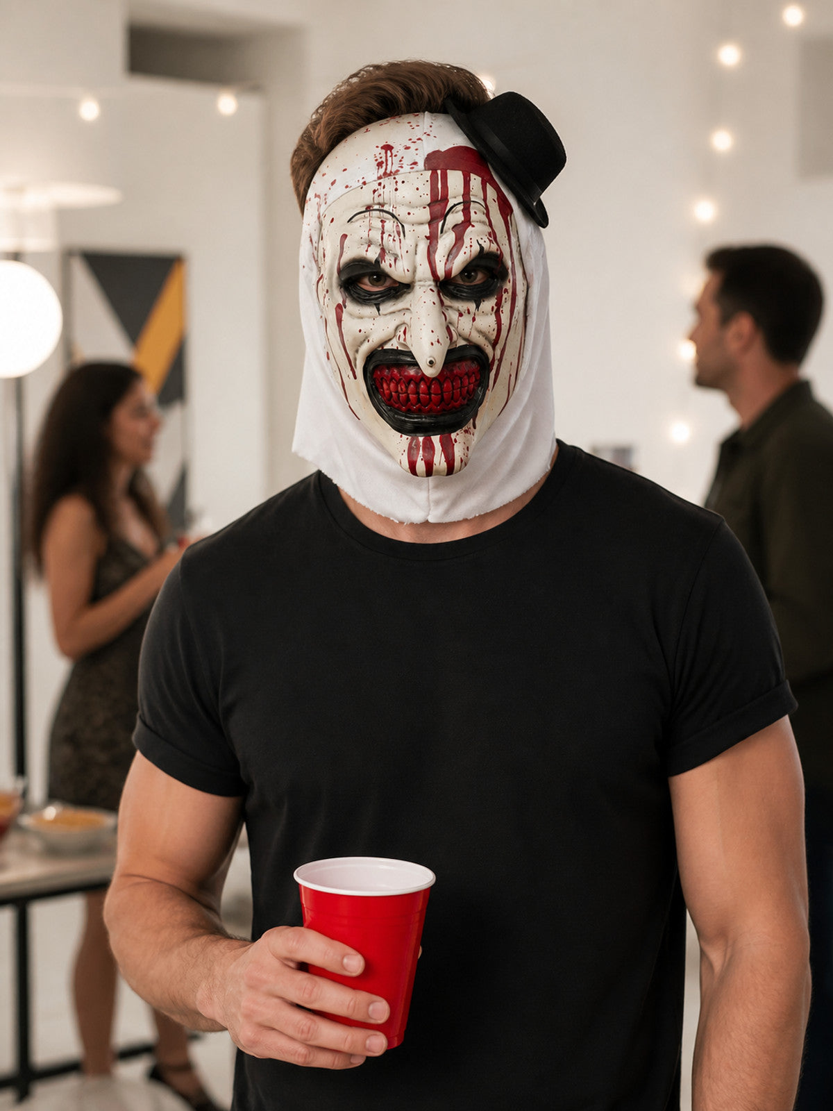 Halloween and Cosplay Carnival Mask with Blood Effect lifestyle view