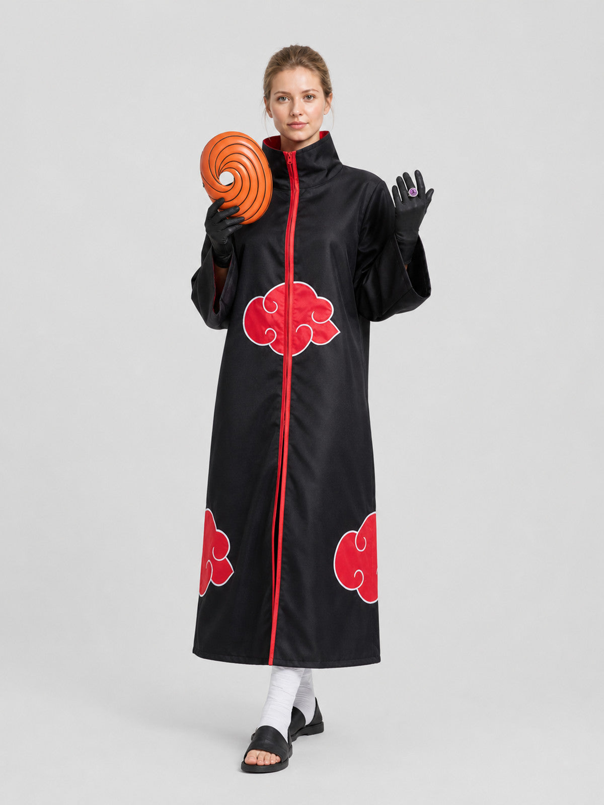 Akatsuki Cosplay Set: Cloak, Mask, Ring, Gloves