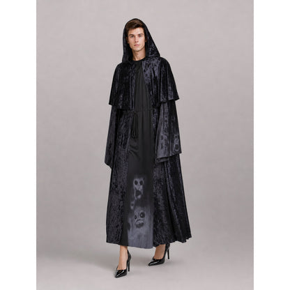 Black Hooded Gothic-Style Carnival Cloak occasion guide
