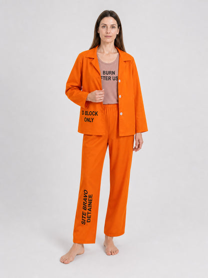 Prisoner Costume for Cosplay, 3-Piece Set, Orange