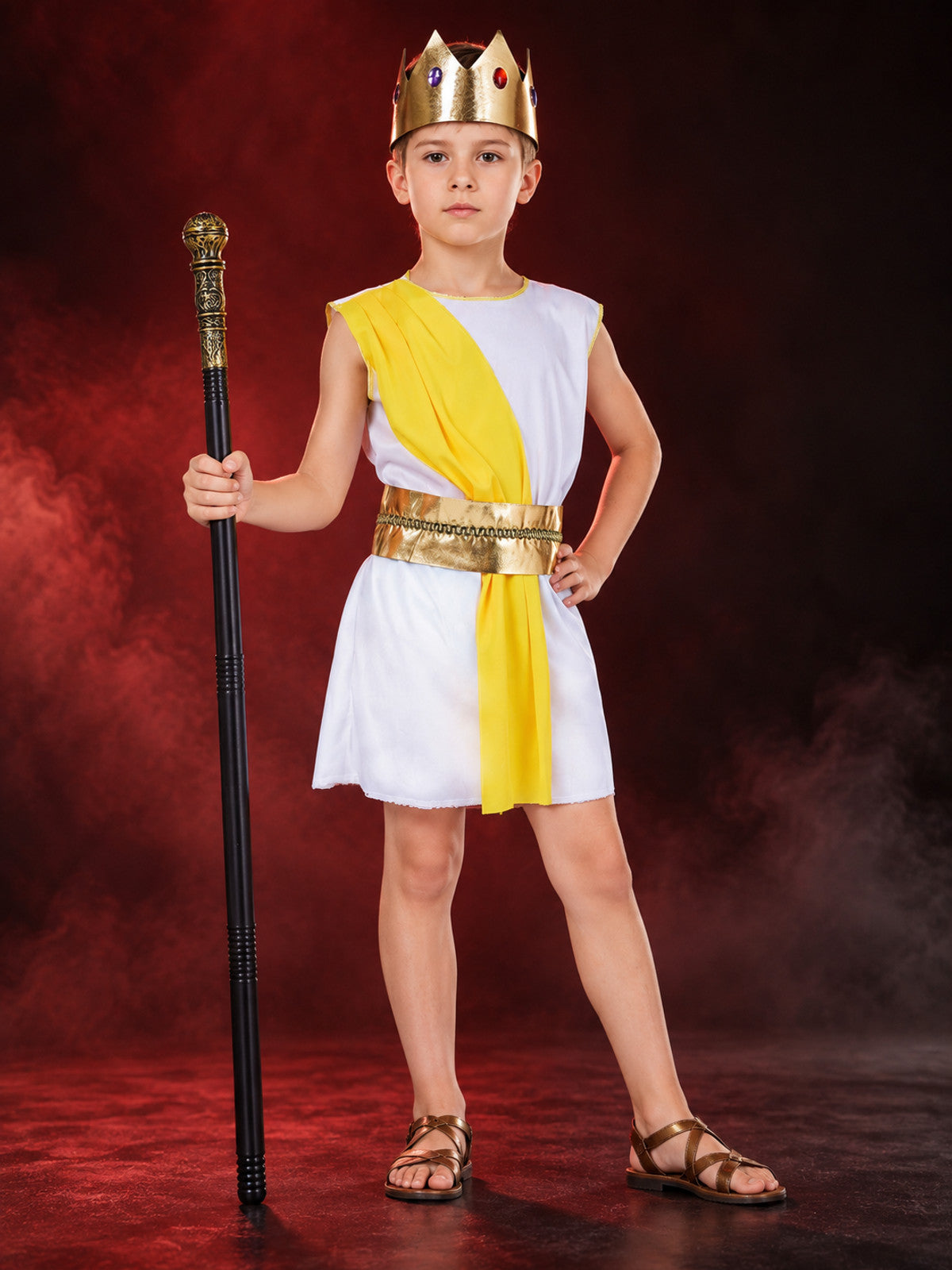 Kids' Arabian Prince Carnival Costume with Crown
