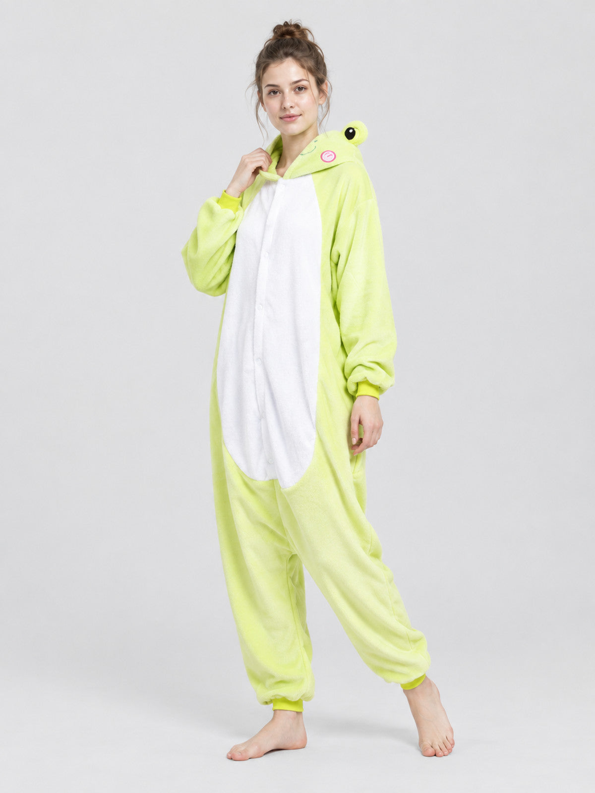 Kigurumi Jumpsuit with Hood and White Insert