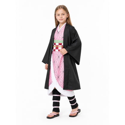 Nezuko Cosplay Costume, Kimono with Pink Pattern Costumes detail