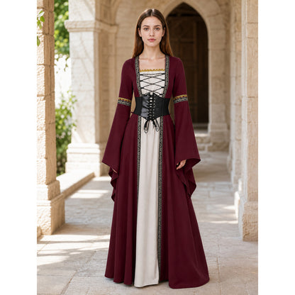 Gothic Renaissance Dress with Corset Lacing