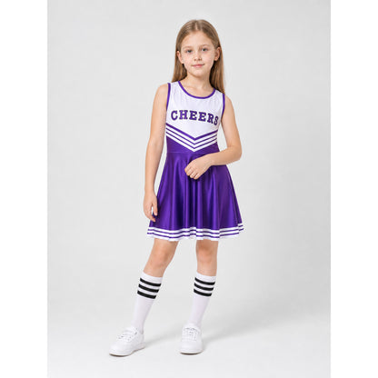 Cheerleading Costume with Pom-Poms and Knee-High Socks lifestyle