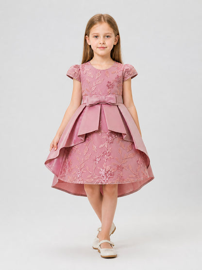 Girls' dressy dress with sequins and a satin bow Costume Dresses detail