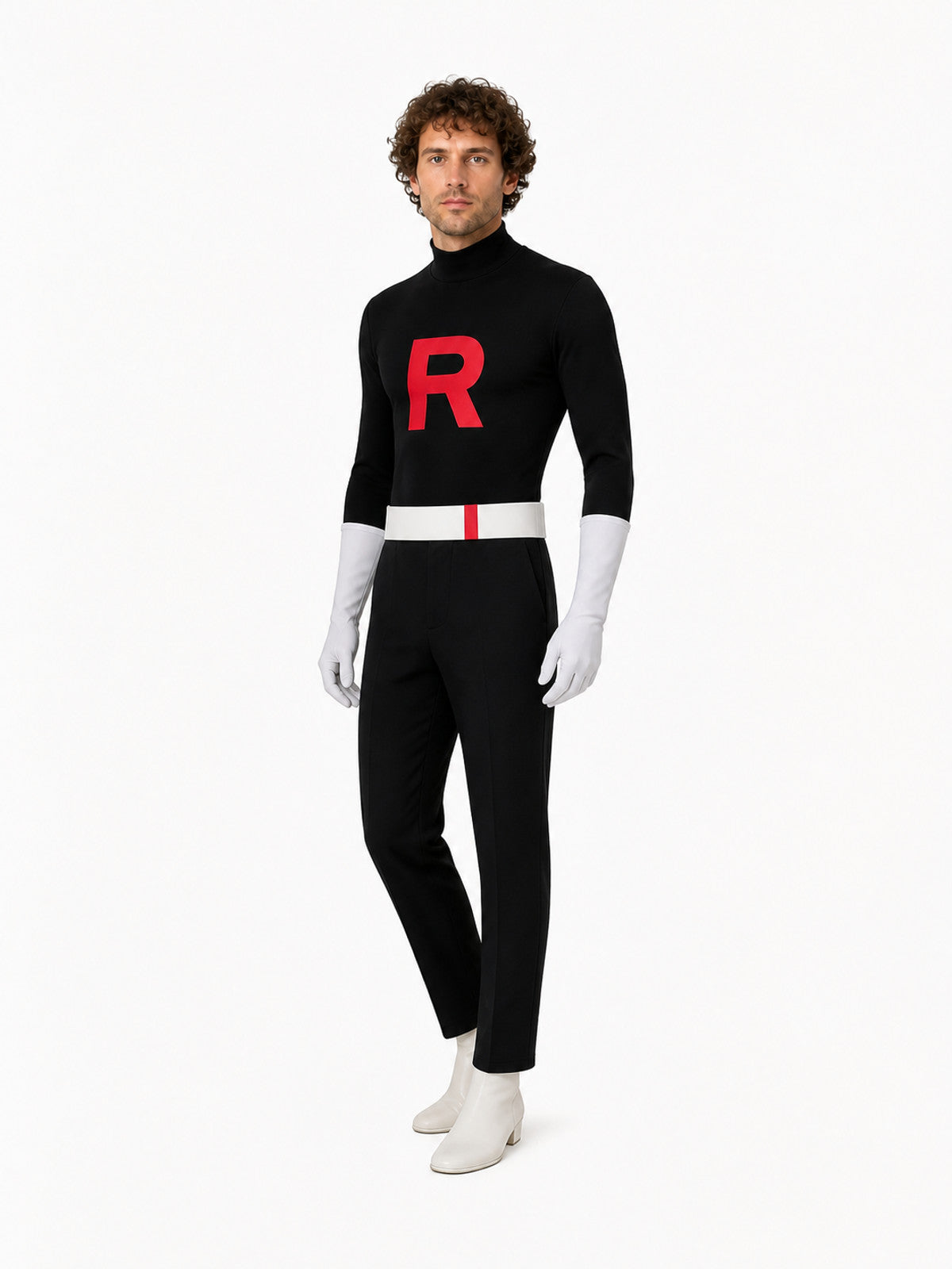 Cosplay Costume with White Belt and Gloves